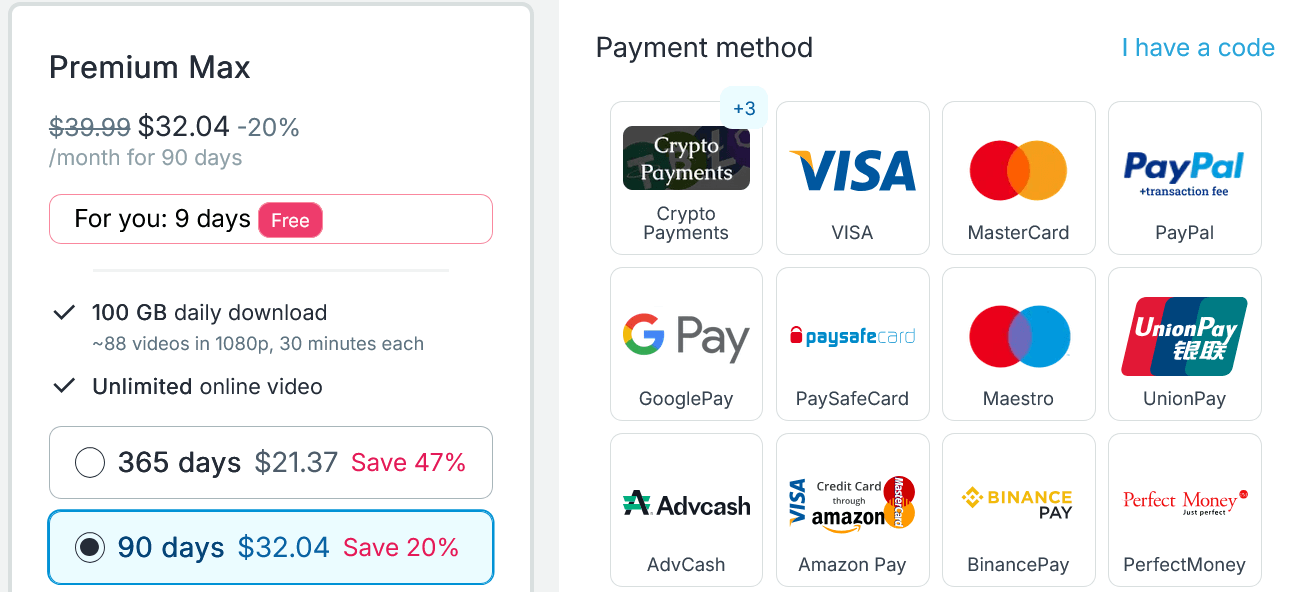 Keep2Share Promo Code 90 days