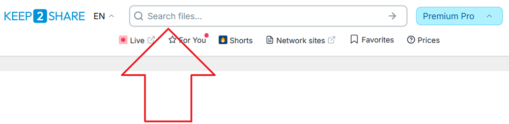 Keep2share search function