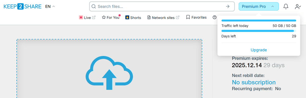 Modern Keep2share Sleek Intuitive Design