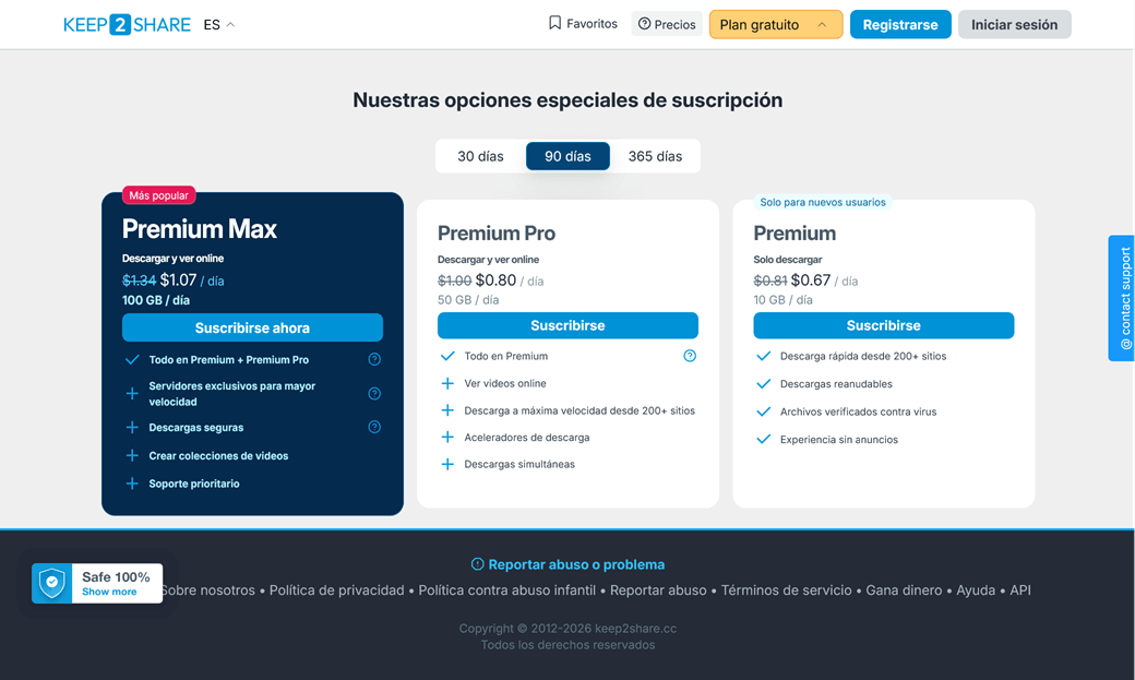 Keep2share Premium 2026