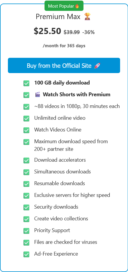 Why Choose Keep2share Premium Max