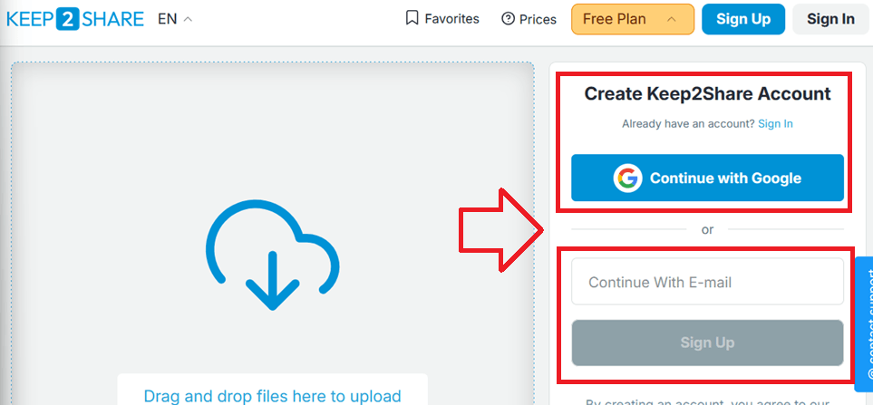 How to Create a Keep2Share Account